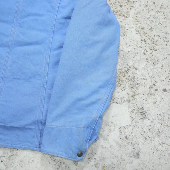 Vintage Carhartt WJ022 FHB Blue WOMENS Jacket Sherpa Lined Size Medium - Picture 12 of 16